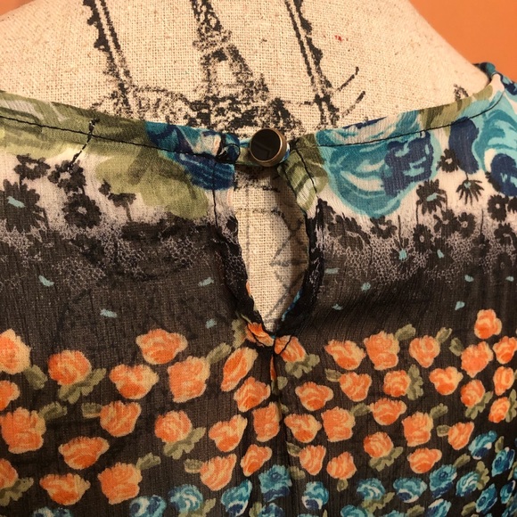 Monteau Semi Sheer Floral Dress - M - Picture 4 of 7